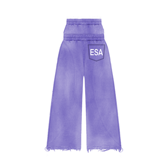Purple Double Waist Sweats