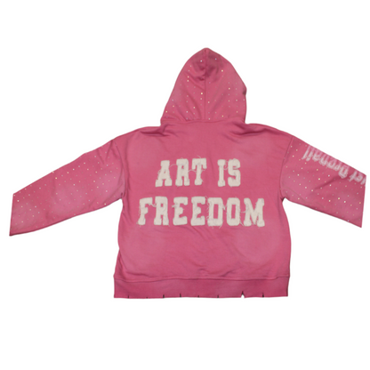 Pink Art Is Freedom Hoodie