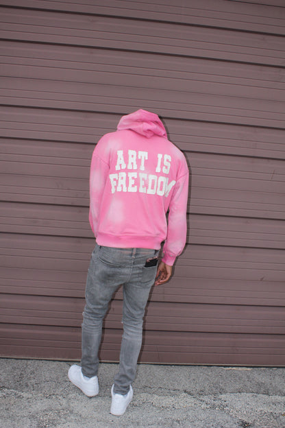Pink Art Is Freedom Hoodie