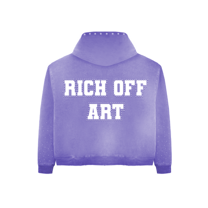 Purple Rich Off Art Hoodie