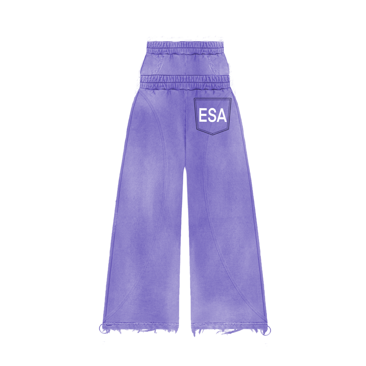 Purple Double Waist Sweats