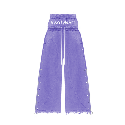 Purple Double Waist Sweats