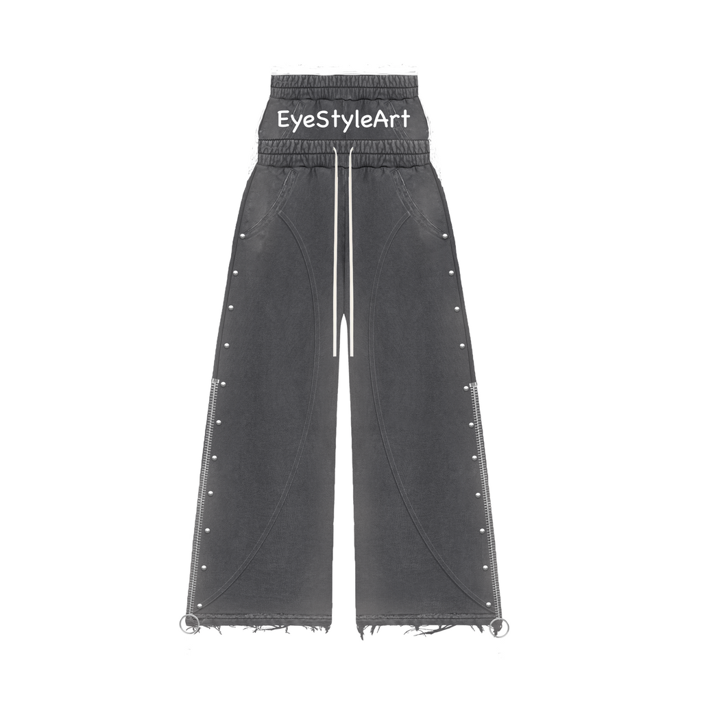 Black Double Waist Sweats