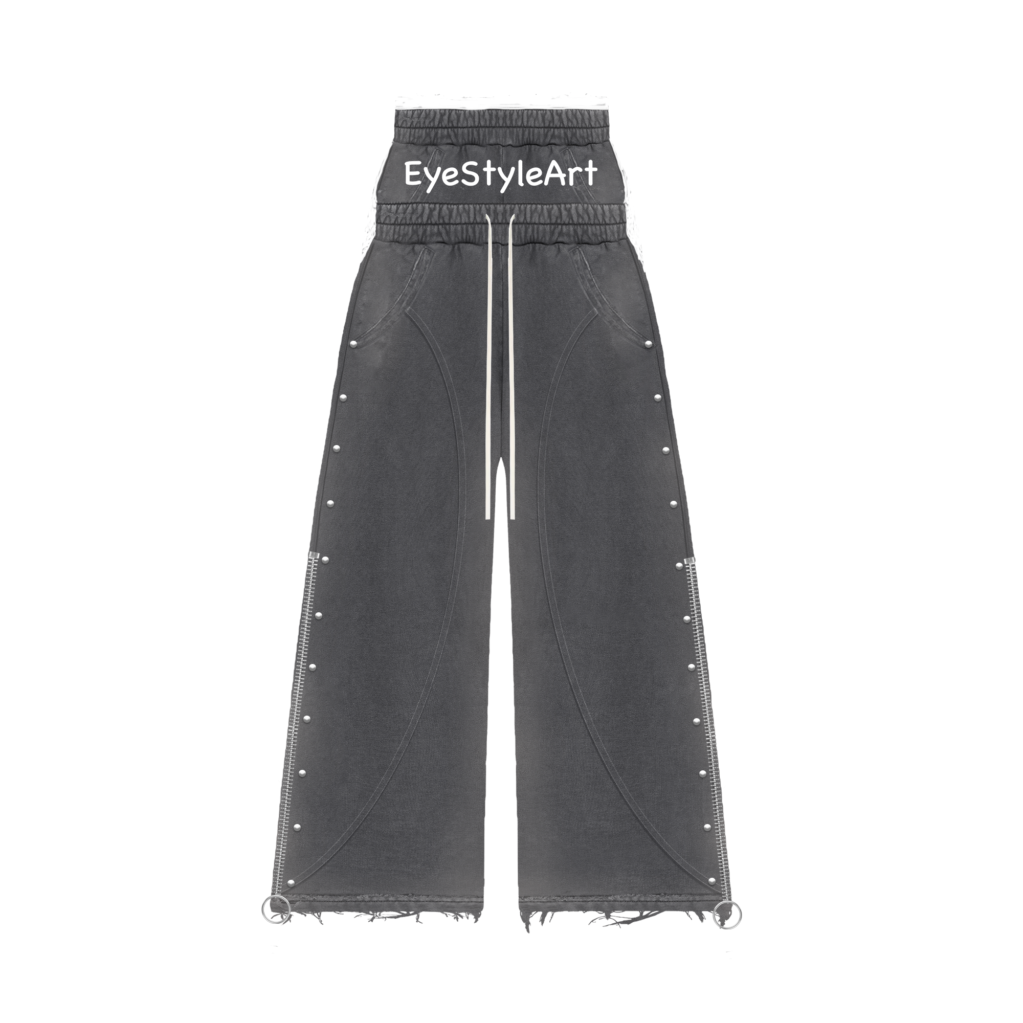 Black Double Waist Sweats