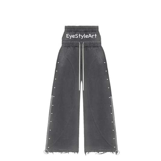 Black Double Waist Sweats